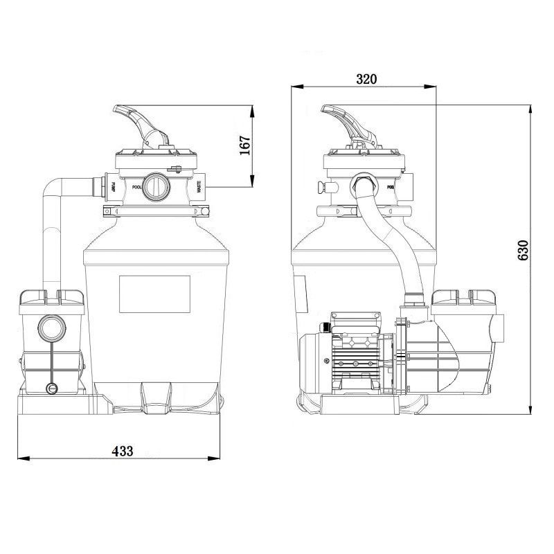 Фильтровальная установка  6 м3/ч Poolline DTS 72023