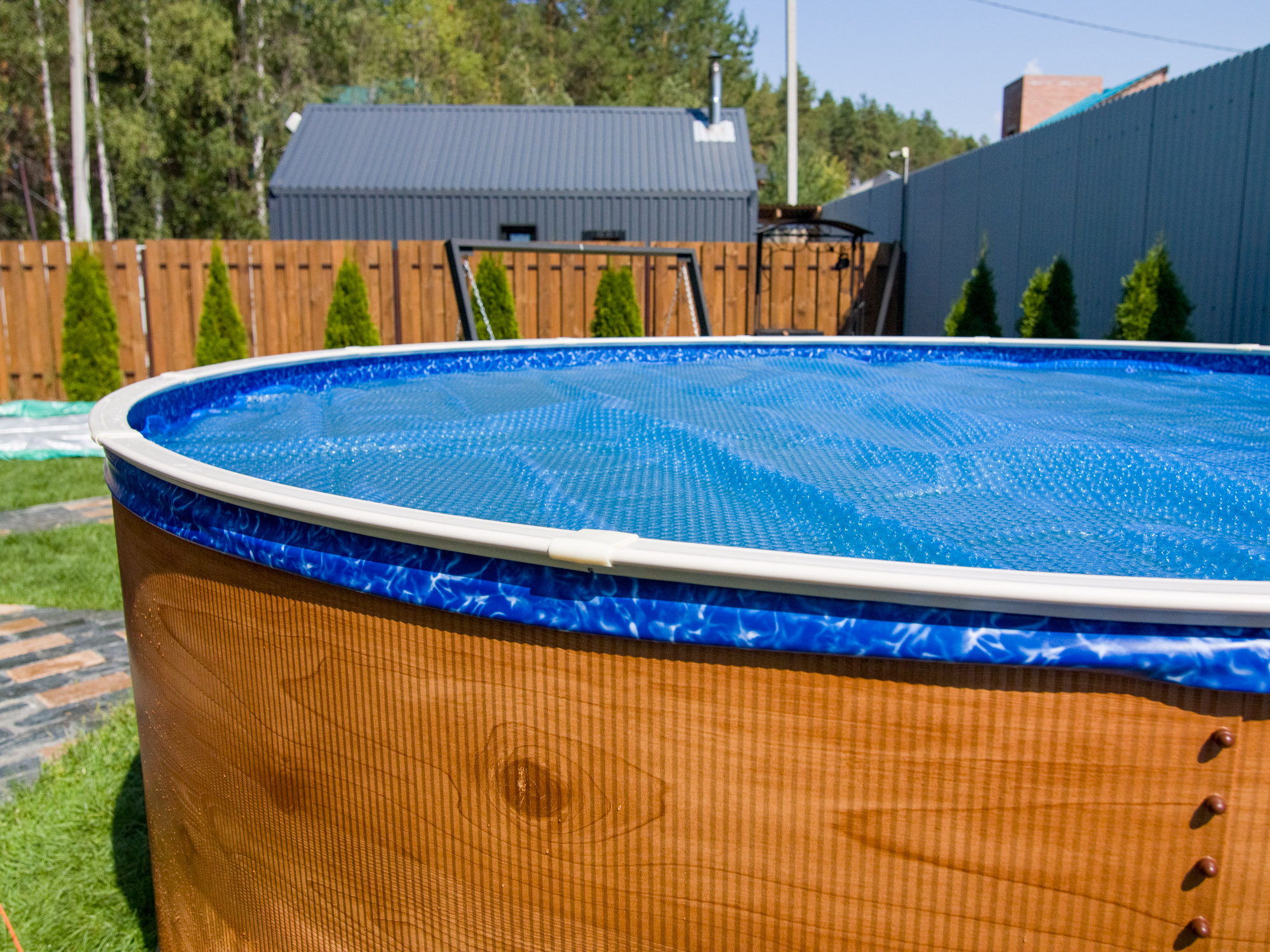 Покрывало круглое 1,5 м. теплосберегающее пузырьковое