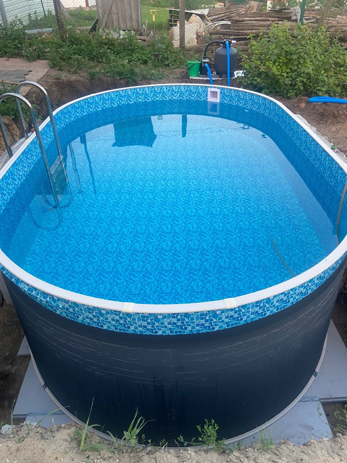 Чаша круглая для бассейна 150 х 165 см. 0.6мм/Мозаика