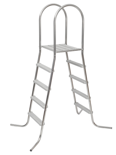 Лестница ЛАГУНА  4 ступени для бассейна высотой 1,25 м AISI-304 с пластиковыми ступенями