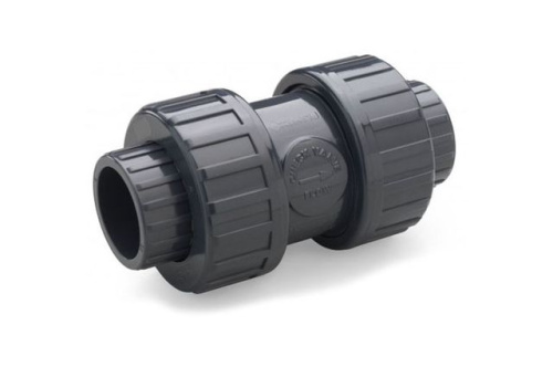 Обратный клапан  50 мм, ПВХ, пружинный