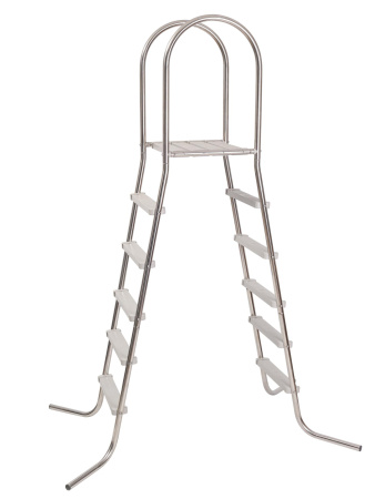 Лестница ЛАГУНА 5 ступеней для бассейна высотой 1,5 м AISI-304 с пластиковыми ступенями