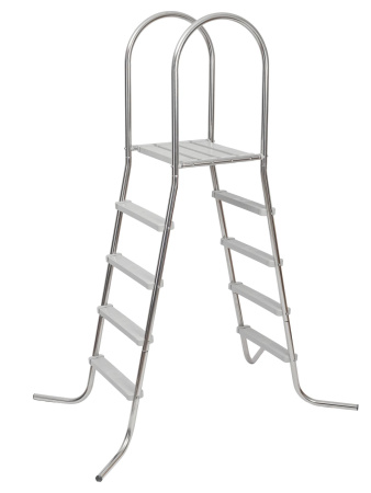 Лестница ЛАГУНА  4 ступени для бассейна высотой 1,25 м AISI-304 с пластиковыми ступенями