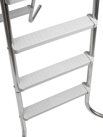 Лестница ЛАГУНА 5 ступеней для бассейна высотой 1,5 м AISI-304 с пластиковыми ступенями