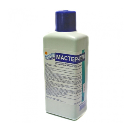 Мастер-пул  жидкое средство "4 в 1", флакон 0,5л. Для комплексной обработки воды.