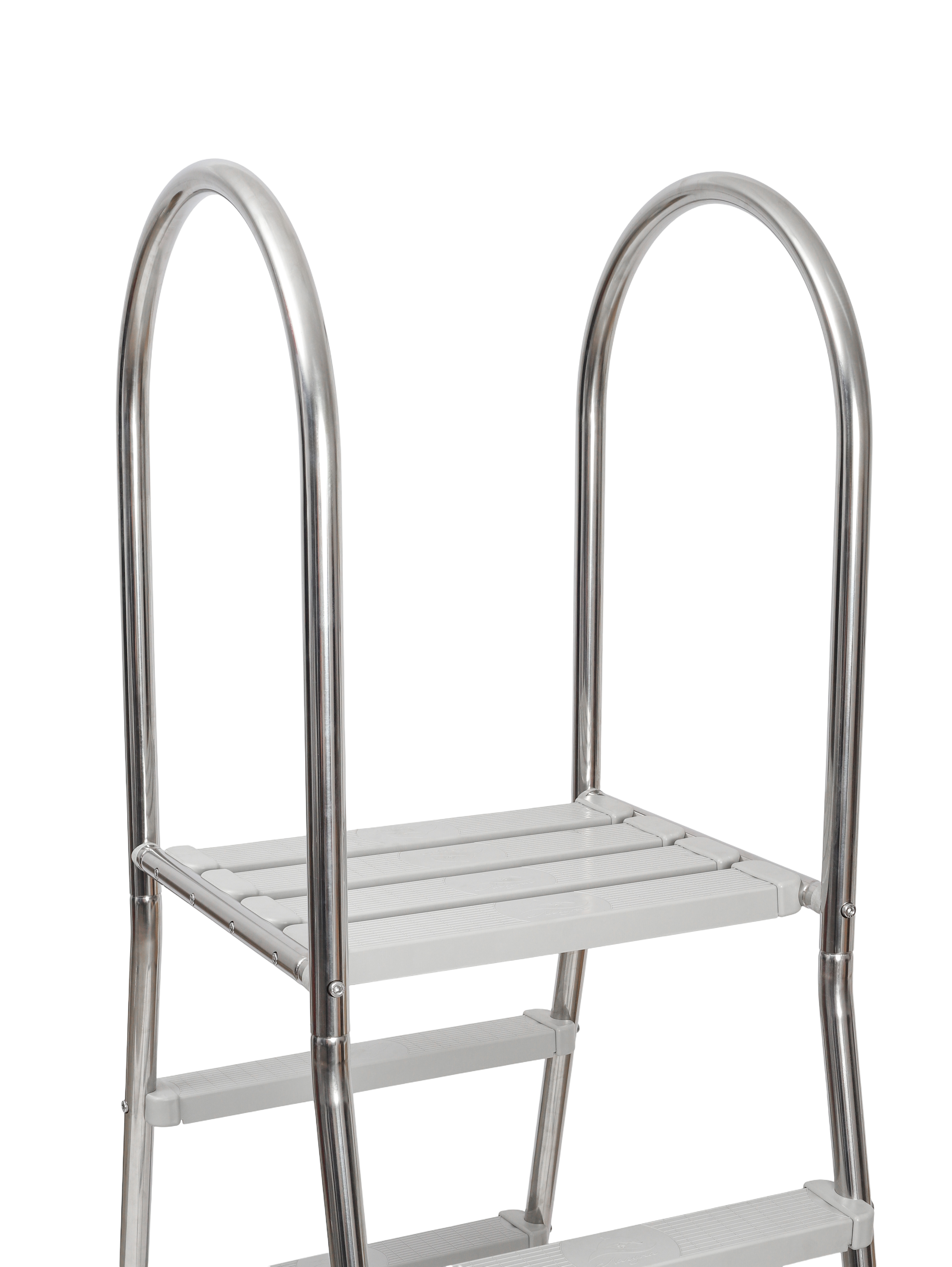 Лестница ЛАГУНА  4 ступени для бассейна высотой 1,25 м AISI-304 с пластиковыми ступенями