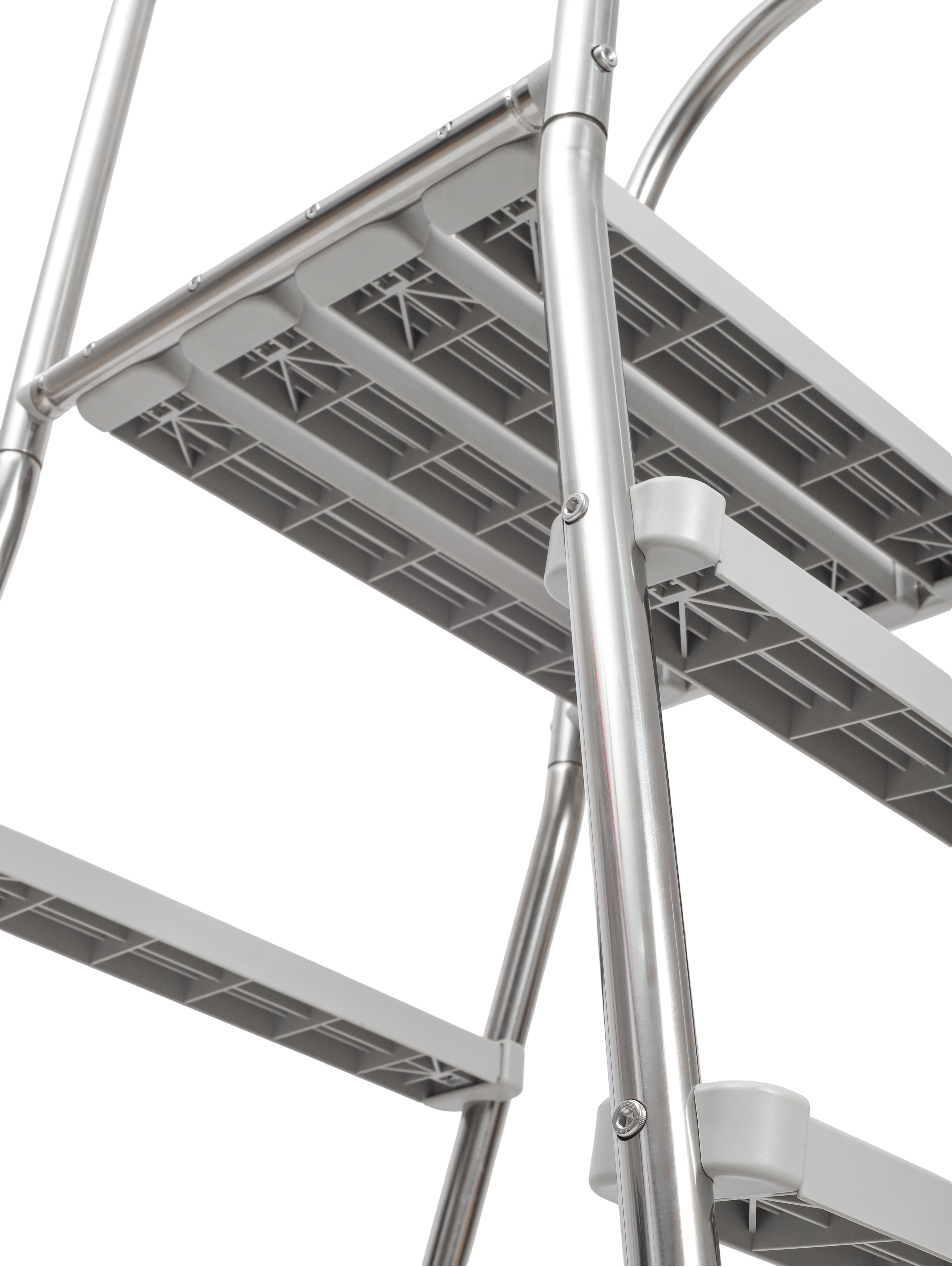 Лестница ЛАГУНА  4 ступени для бассейна высотой 1,25 м AISI-304 с пластиковыми ступенями