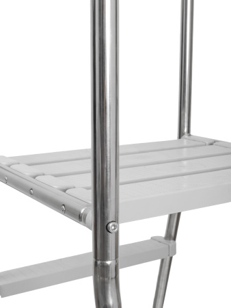 Лестница ЛАГУНА  4 ступени для бассейна высотой 1,25 м AISI-304 с пластиковыми ступенями