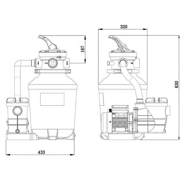 Фильтровальная установка  6 м3/ч Poolline DTS 72023