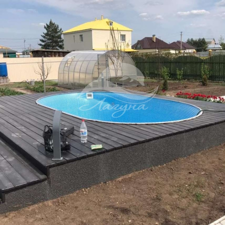 Бассейн Гигабасс овальный 4,5 х 2,5 х 1,5 м.