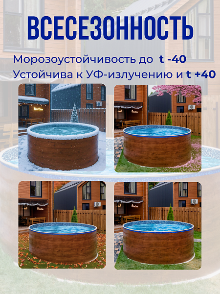 Чаша круглая для бассейна 244 х 140 см. 0.4/0.4 мм. Бриз