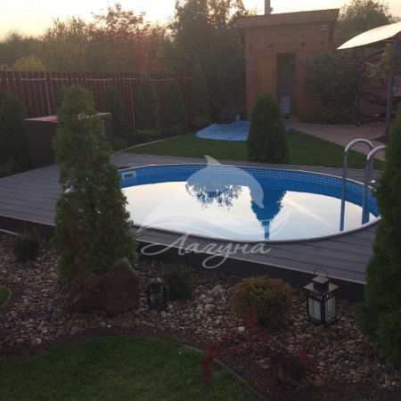 Бассейн Гигабасс овальный 8 х 3 х 1,5 м